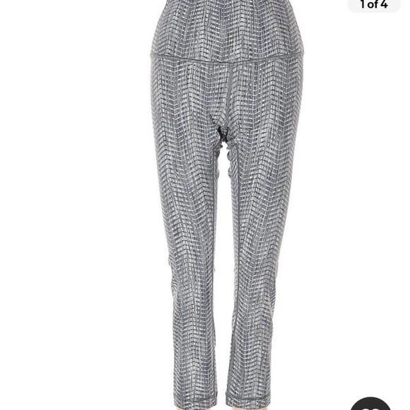 Lululemon Women’s Gray Printed Leggings Size 4 - Picture 1 of 4